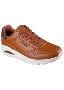 Sneaker Skechers "Harry Kane - Off Pitch Collection: Uno - Harry Kane Air", Herren, Gr. 41, braun, Lederimitat, Textil, Schuhe Sneaker, Schn&uuml;rschuh signiert vom weltbekannten Fu&szlig;ballstar Harry Kane