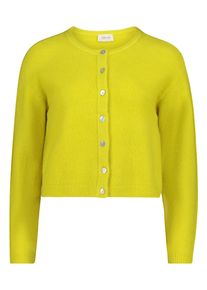 Cardigan Cartoon "Strick-Cardigan mit Rundhalsausschnitt", Damen, Gr. 40, gelb (neon gelb), Obermaterial: 60% Polyacryl PAN. 31% Polyester Pol. recyc.. 6% Wolle WO. 3% Elasthan EL., Strickjacken Cardigan