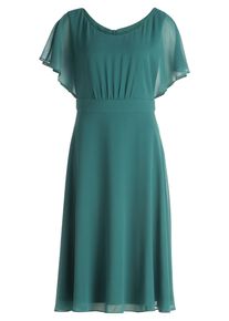 Cocktailkleid Vera Mont "Cocktailkleid kurzarm", Damen, Gr. 36, EURO, gr&uuml;n (schwarz emerald), 100% Polyester PES., Kleider Cocktailkleid