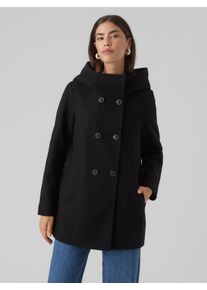 V&eacute;ro Moda Langjacke VERO MODA "VMFORTUNESHILA JACKET GA NOOS", Damen, Gr. L, schwarz, Web, Obermaterial: 100% Polyester, unifarben, knielang, Jacken Langjacke