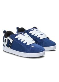Sneaker DC Shoes "Court Graffik", Herren, Gr. 10 (43), navy, wei&szlig;, Obermaterial:Obermaterial: Leder (Kuh) / Futter: Textil / Au&szlig;ensohle: Gummi;, Schuhe Sneaker