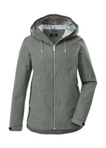 Funktionsjacke Killtec "KOS 62 WMN JCKT", Damen, Gr. 36, gr&uuml;n, Obermaterial: 100% Polyester;Futter: 100% Polyester, Jacken Funktionsjacke, Leichte, wasserdichte Damenjacke mit verstellbarer Kapuze