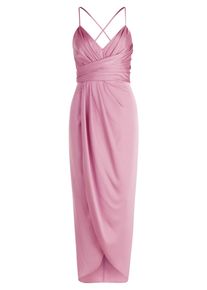 Abendkleid Vera Mont "Abendkleid mit Raffung", Damen, Gr. 42, EURO, rosa (peony blush), 100% Polyester PES., Kleider Abendkleid