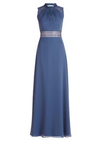 Abendkleid Vera Mont "Abendkleid r&uuml;ckenfrei", Damen, Gr. 32, EURO, blau (blau stone), 100% Polyester Pol. recyc.., Kleider Abendkleid