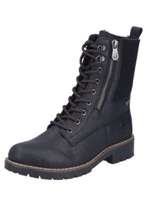 Winterstiefelette Rieker, Damen, Gr. 39, schwarz, Lederimitat, unifarben, Schuhe Winterstiefelette, Winterboots, Schn&uuml;rboots mit wasserabweisender RiekerTEX-Membran