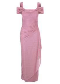 Abendkleid Vera Mont "Abendkleid im Glitzer-Look", Damen, Gr. 36, EURO, rosa (ros&eacute;, silber), 100% Polyester PES., Kleider Abendkleid