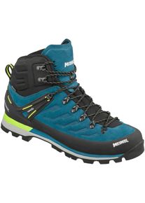 Wanderschuh Meindl "Intervale GTX", Herren, Gr. 41,5, Normalschaft, petrol, gelb, Veloursleder, unifarben, Schuhe Wanderschuh, Robustes Veloursleder, atmungsaktives Mesh, stabiler Halt & Komfort