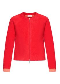 Strickjacke Betty Barclay "Casual-Strickjacke mit Rei&szlig;verschluss", Damen, Gr. 38, rot (high risk rot), Obermaterial: 55% Polyester PES. 45% Polyamid PA., Strickjacken Strickjacke