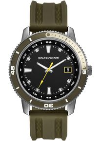 Quarzuhr Skechers "LACHMAN", gr&uuml;n, Armbanduhren, Herren, Quarzuhr, Armbanduhr, Herrenuhr, Silikonarmband, analog, Tag