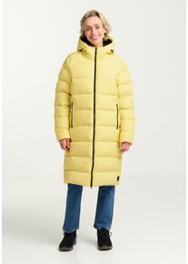 Daunenmantel Jack Wolfskin "FROZEN PALACE COAT W RDS", Damen, Gr. XL (46), lemonice, Obermaterial: 100% Polyester. F&uuml;llung: 90% Entendaune, 10% sonstige Fasern, M&auml;ntel Daunenmantel