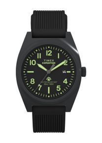 Quarzuhr Timex "CAPSTONE", schwarz, Armbanduhren, Herren, Quarzuhr, Armbanduhr, Herrenuhr, Silikonarmband, Datum, Leuchtzeiger