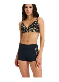 Bikini-Hose Roxy "Roxy Active Shorty", Damen, Gr. S, US-Gr&ouml;&szlig;en, anthrazit big flowers, Obermaterial: 75% Nylon, 25% Elasthan;, Badehosen Bikini-Hose