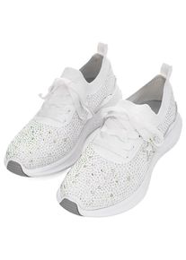 Slip-On Sneaker Ara "MAYA", Damen, Gr. 36, wei&szlig;, Textil, Schuhe Slip-On Sneaker, Schn&uuml;rschuh, Slipper in Strickoptik, H-Weite