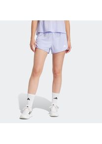 Shorts adidas Performance "PACER KNIT HIGH", Damen, Gr. L, L&auml;nge 5, lila (violet tone, wei&szlig;, innenbeinl&auml;nge ca. 13 cm), Obermaterial: 100% Polyester, Hosen Shorts, Trainingsshorts aus weiches Material, atmungsaktiv