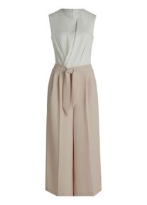 BETTY & CO Jumpsuit BETTY & CO "Jumpsuit ohne Arm", Damen, Gr. 44, EURO, beige (patch nature, cream), Obermaterial: 100% Polyester PES., Overalls Jumpsuit