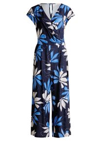 BETTY & CO Jumpsuit BETTY & CO "Jumpsuit kurzarm", Damen, Gr. 42, EURO, blau (dunkelblau, blau), Obermaterial: 95% Polyester PES. 5% Elasthan EL., Overalls Jumpsuit