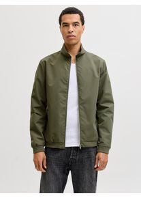Jack & Jones Blouson JACK & JONES "JJERUSH Stylisch, funktional, ideal f&uuml;r Herbst, pflegeleicht", Herren, Gr. S, dusty olive, Web, Obermaterial: 100% Polyester, unifarben, regular fit taillenbedeckt, ohne Ausschnitt, Rippb&uuml;ndchen, Jacken Blouson, mit stylischem Stehkragen