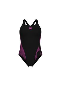 Badeanzug arena "WOMEN'S arena LILY SWIMSUIT SWIM PRO BACK LB", Damen, Gr. 38, N-Gr, schwarz (schwarz, schwarz), Obermaterial: 80% Polyamid, 20% Elasthan, Badeanz&uuml;ge Badeanzug, sportlich, breite Tr&auml;ger, ergonomische R&uuml;ckenl&ouml;sung