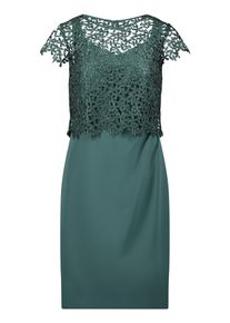 Etuikleid Vera Mont "Etuikleid mit Spitze", Damen, Gr. 38, EURO, gr&uuml;n (schwarz emerald), Obermaterial: 95% Polyester PES. 5% Elasthan EL., Kleider Etuikleid