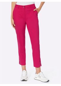 Webhose Heine, Damen, Gr. 46, Normalgr&ouml;&szlig;en, pink, 72% Baumwolle, 25% Polyester, 3% Elasthan, unifarben, 7/8-L&auml;nge, Hosen Webhose