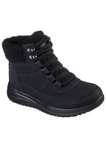 Winterboots Skechers "ON-THE-GO STELLAR", Damen, Gr. 35, schwarz, Lederimitat, Textil, unifarben, Schuhe Winterboots, Schn&uuml;rstiefel, Trekkingschuh mit ULTRA GO D&auml;mpfung