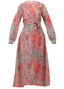 Wickelkleid SURI FREY "Wickelkleid SFY Freyday", Damen, Gr. S, pink (rose 650), Kleider Wickelkleid