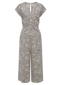 Jumpsuit Ragwear "Jumpsuit Glina Print", Damen, Gr. L, N-Gr, beige (ecru), Obermaterial: 100% Viskose CV., Overalls Jumpsuit