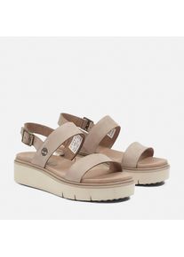 Sandale Timberland "SAFARI DAWN BACKSTRAP SANDAL", Damen, Gr. 40, taupe gray, Leder, Schuhe Sandale, aus Leder