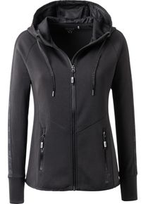 Cordjacke LPO "Damen-Sportjacke-Veloria", Damen, Gr. 36/38 (M), schwarz, 47% Baumwolle, 46% Polyester, 7% Elasthan, Jacken Cordjacke