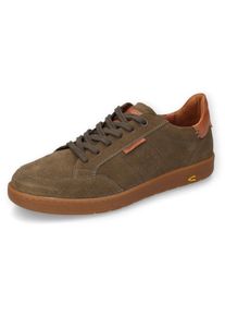 Sneaker Camel Active, Herren, Gr. 40, gr&uuml;n (khaki, braun), Veloursleder, Schuhe Sneaker, Retro Sneaker, Schn&uuml;rschuh mit Ziern&auml;hten