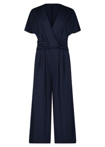 Jumpsuit Betty Barclay "Jumpsuit mit Eingrifftaschen", Damen, Gr. 44, EURO, blau (dunkelblau), Obermaterial: 95% Polyester PES. 5% Elasthan EL., Overalls Jumpsuit