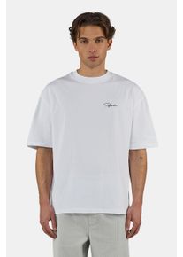 T-Shirt Pegador "Pike Oversized Tee", Damen, Gr. L, wei&szlig; solid gr&uuml;n, Single Jersey, Obermaterial: 100% Baumwolle, bedruckt, oversize normal, Rundhals, Shirts T-Shirt, Baumwolle, oversize