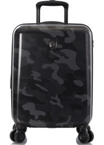 Hartschalen-Trolley Heys "Black Camo, 53 cm", Damen, Gr. B/H/T: 38cm x 53cm x 23cm 40 l, schwarz-wei&szlig; (schwarz camo), Polycarbonat-Verbundwerkstoff, Koffer Hartschalen-Trolley, Heys Hartschalen-Koffer Volumenerweiterung