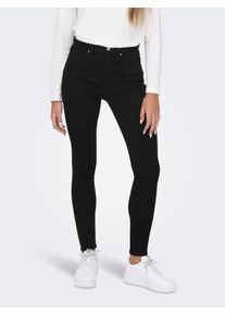 Skinny-fit-Jeans Only "ONLMILA HW SK ANK DNM BJ380 NOOS", Damen, Gr. 31, L&auml;nge 34, schwarz, Denim/Jeans, Obermaterial: 94% Baumwolle, 4% Polyester, 2% Elasthan, Abriebeffekte, skinny fit kn&ouml;chelfrei, Jeans Skinny-fit-Jeans