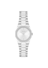 Quarzuhr Calvin Klein "Geometric Elegance", edelstahlfarben, Armbanduhren, Damen, Quarzuhr, Armbanduhr, Damenuhr, Edelstahlarmband, analog