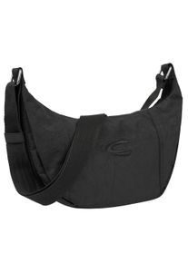 Handtasche Camel Active "Journey", Herren, Gr. B/H/T: 32cm x 16cm x 10cm, schwarz, Nylon, aufgeraut, bestickt, clean, unifarben, Taschen Handtasche, vielseitiger Begleiter aus robustem Nylon und mit leichtem Gewicht