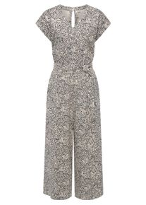 Jumpsuit Ragwear "Jumpsuit Glina Print", Damen, Gr. M, N-Gr, beige (ecru), Obermaterial: 100% Viskose CV., Overalls Jumpsuit