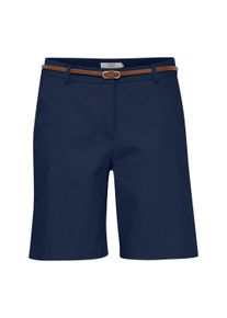 Shorts oxmo "Shorts OXDaney", Damen, Gr. 34, N-Gr, blau (copenhagen night), Obermaterial: 98% Baumwolle CO. 2% Elasthan EL., Hosen Shorts