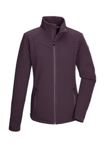 Strickjacke Killtec "KOW 2 WMN FLX JCKT", Damen, Gr. 50, pflaume, Obermaterial: 95% Polyester, 5% Elasthan, Strickjacken Strickjacke, Damen Powerstretchjacke mit 2-Wege-Stretch und Kinnschutz.