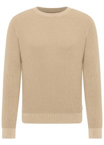 Cardigan Mustang "Herren Style Edward", Herren, Gr. XXL, beige, Strick, 100% Baumwolle, regular fit, Rundhals, Strickjacken Cardigan