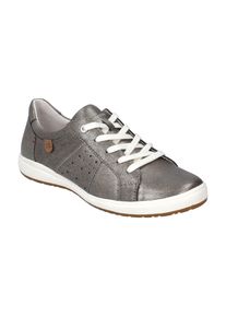 Sneaker Josef Seibel "Caren 01, platin", Damen, Gr. 38, grau (platin), Obermaterial: 100% Rindsleder Leather cow., Schuhe Sneaker