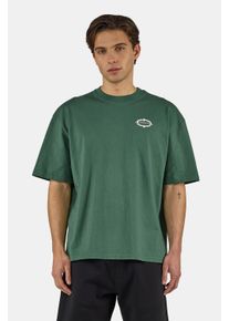 T-Shirt Pegador "Reine Oversized Tee", Damen, Gr. M, washed solid gr&uuml;n, Single Jersey, Obermaterial: 100% Baumwolle, bedruckt, oversize normal, Rundhals, Shirts T-Shirt, Baumwolle, oversize