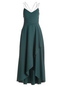 Abendkleid Vera Mont "Abendkleid mit Volant", Damen, Gr. 34, EURO, gr&uuml;n (dusty slate), Obermaterial: 100% Polyester PES., Kleider Abendkleid