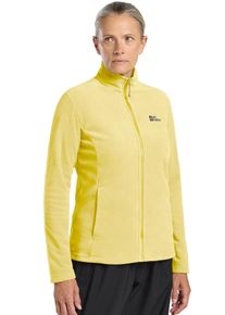 Fleecejacke Jack Wolfskin "TAUNUS FZ W", Damen, Gr. XL (46), lemonice, Obermaterial: 100% Polyester. Futter: 100% Polyester, Jacken Fleecejacke