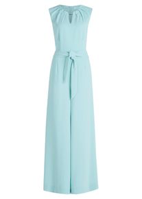 BETTY & CO Jumpsuit BETTY & CO "Jumpsuit ohne Arm", Damen, Gr. 42, EURO, blau (pastel turquoise), Obermaterial: 100% Polyester PES., Overalls Jumpsuit