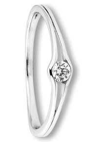 Goldring ONE ELEMENT "Zirkonia Ring aus 333 Wei&szlig;gold" Gr. 56, silber, Fingerringe, Damen, 56,mit Zirkonia, Wei&szlig;gold 333, Goldring