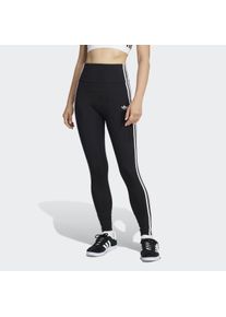 Leggings adidas originals "3-STREIFEN-LEGGINGS", Damen, Gr. M, N-Gr, schwarz, wei&szlig;, normal, gr., Obermaterial: 93% Baumwolle, 7% Elasthan, Hosen Leggings, sportlicher Stil, f&uuml;r vielseitige Aktivit&auml;ten, aus Single Jersey