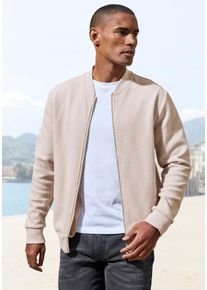 Sweatjacke John Devin "aus Struktur-Qualit&auml;t", Herren, Gr. 3XL (64/66), creme, Obermaterial: 83% Baumwolle, 16% Polyester, 1% Elasthan, unifarben, regular fit, Rundhals, Rippb&uuml;ndchen, Sweatjacken Sweatjacke, aus Struktur-Qualit&auml;t, Topseller