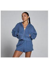 Myprotein MP Damen Leichter Loopback-Hoodie mit durchgehendem Rei&szlig;verschluss &ndash; Slate Blue - S