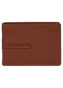 Geldb&ouml;rse Bugatti "BOMBA", Herren, braun (cognac), Leder, leicht gl&auml;nzend, unifarben, Kleinlederwaren Geldb&ouml;rse, echt Leder